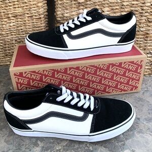 Vans Ward Retro S/C Sneakers Men’s Size 11.5 Marshmallow Black VN0A36EMKIG